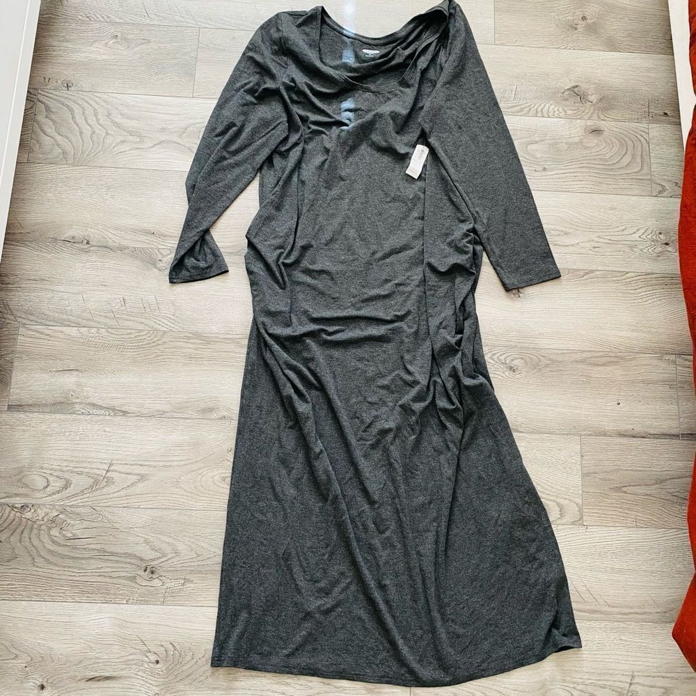 Old Navy Grey Stretchy Maternity Plus Size Dress XXL